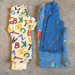 Garnet Hill Space and Alphabet Pajama Sets Lot